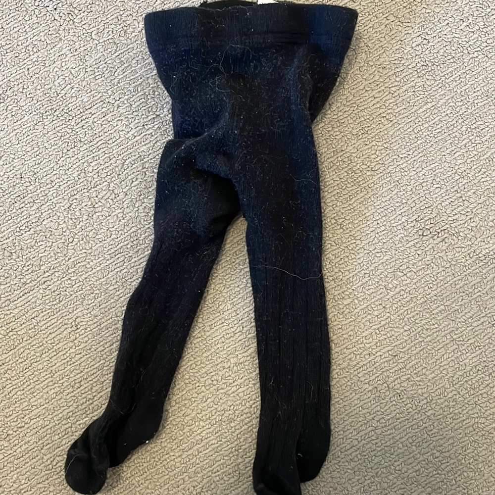 Baby gap black thick tights